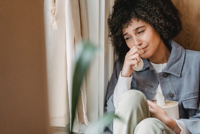 woman suffering emotional trauma
