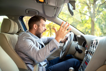 angry man reckless driving