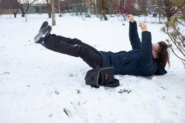 woman slipped on ice