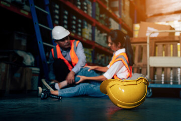 woman on floor with workplace injury