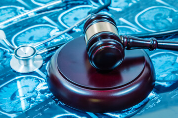 gavel and stethoscope
